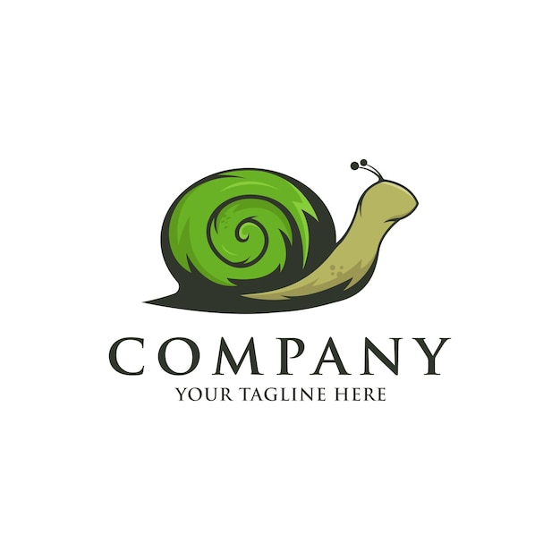 Snail logo design illustration images