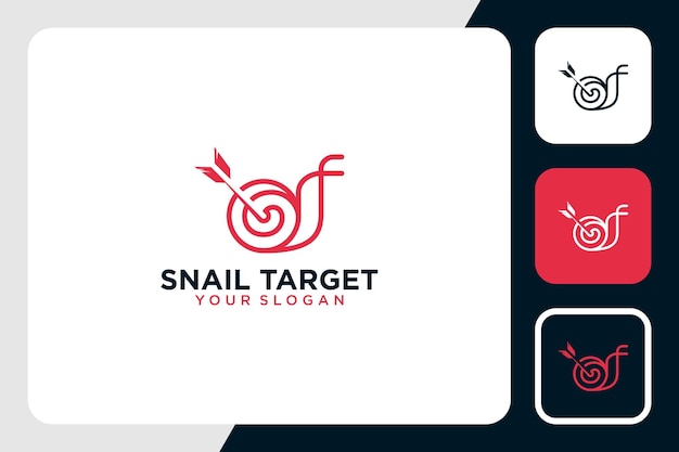 snail logo design with target inspiration