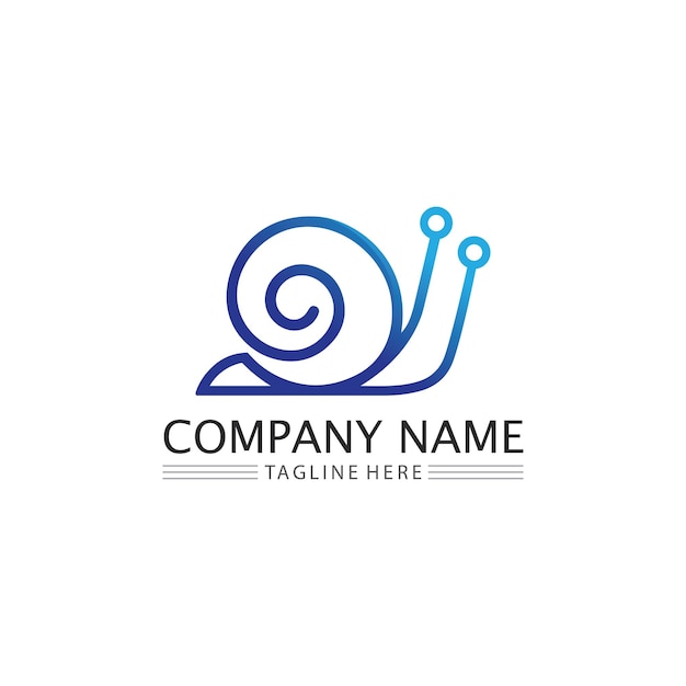 Snail logo template vector icon illustration design