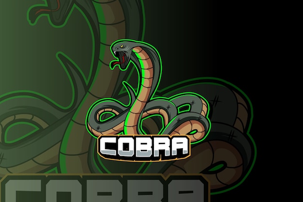 Vector snake cobra esport and sport mascot logo design in modern illustration concept