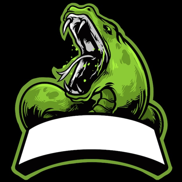 snake esport logo with banner  