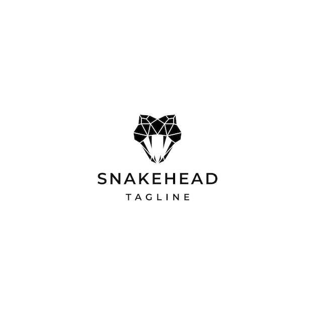 Snake head logo design template