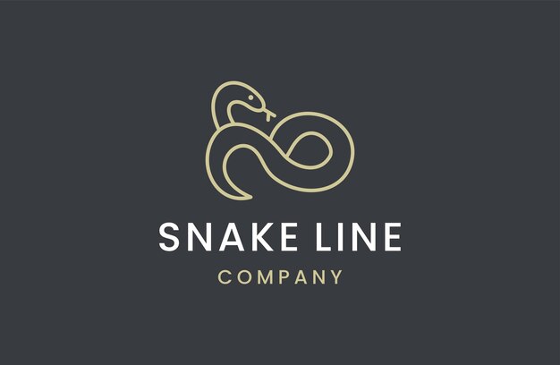 Snake Line Modern Abstract Creative Logo line art icon