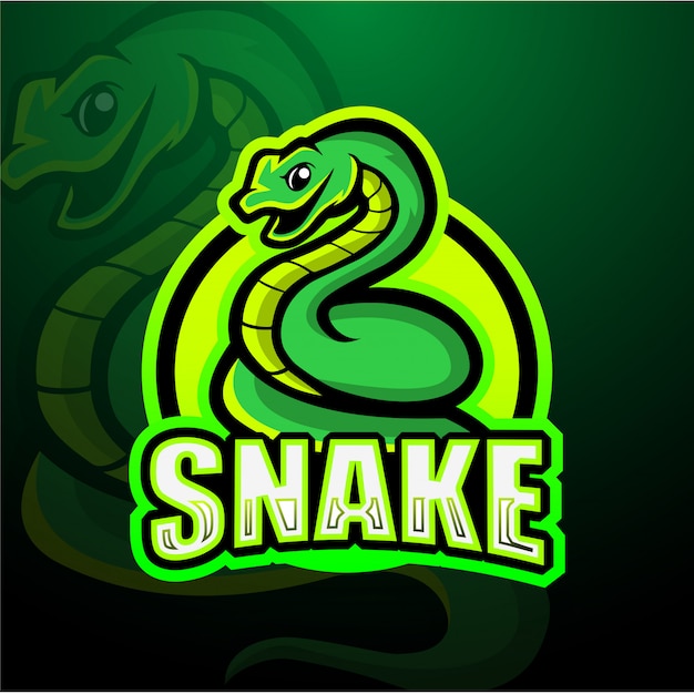 Snake mascot esport illustration