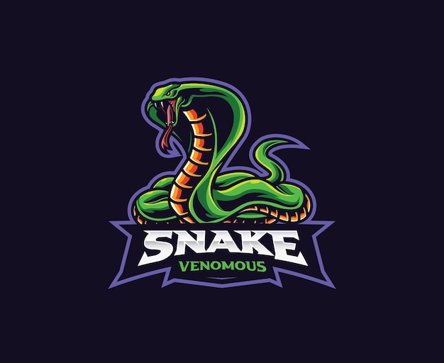 Snake mascot logo design