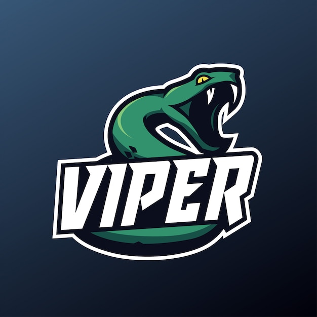 snake mascot for sports and esports logo