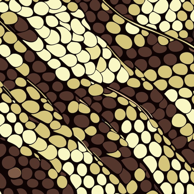 Vector snake skin scales texture seamless pattern black isolated on white background fashion print and