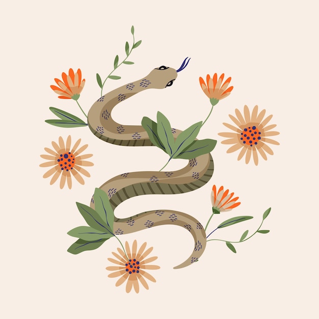 Snakes illustrations vector design