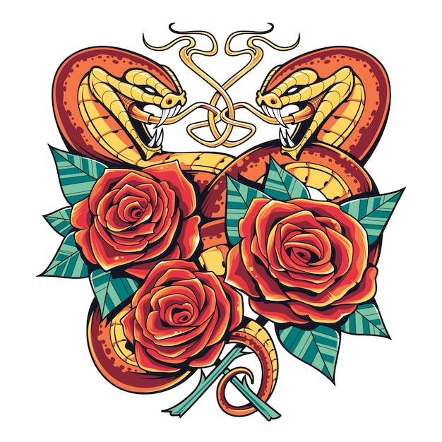 Snakes with Roses  Art