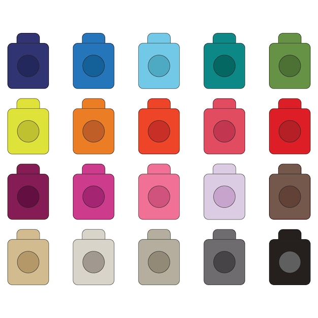 Snap Cubes Colorful Clip art Set