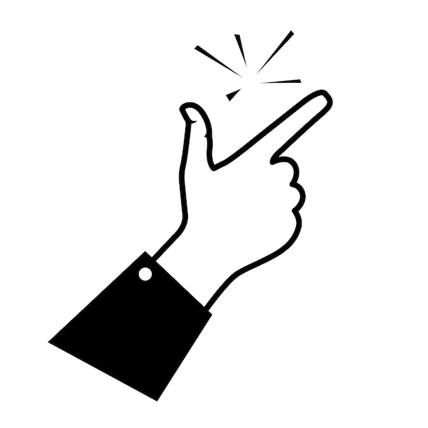 Snapping finger simple matter hand gesture a piece of cake as easy as ABC sign fingers click vector