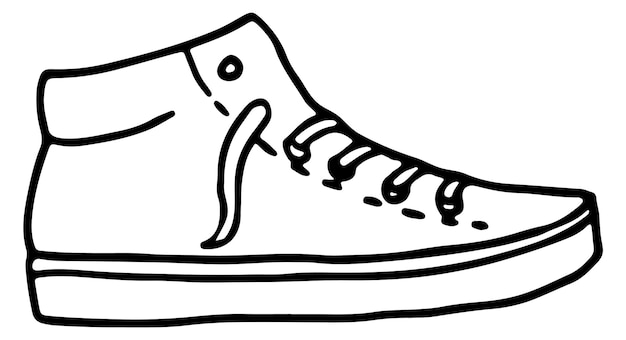 Sneaker line icon Sport fashion footwear symbol