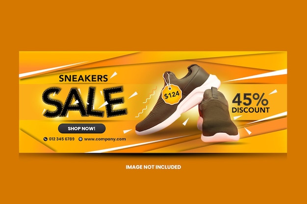 Sneakers Sale Facebook Cover Banner