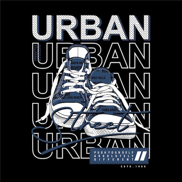 sneakers urban style graphic typography vector t shirt good for ready print