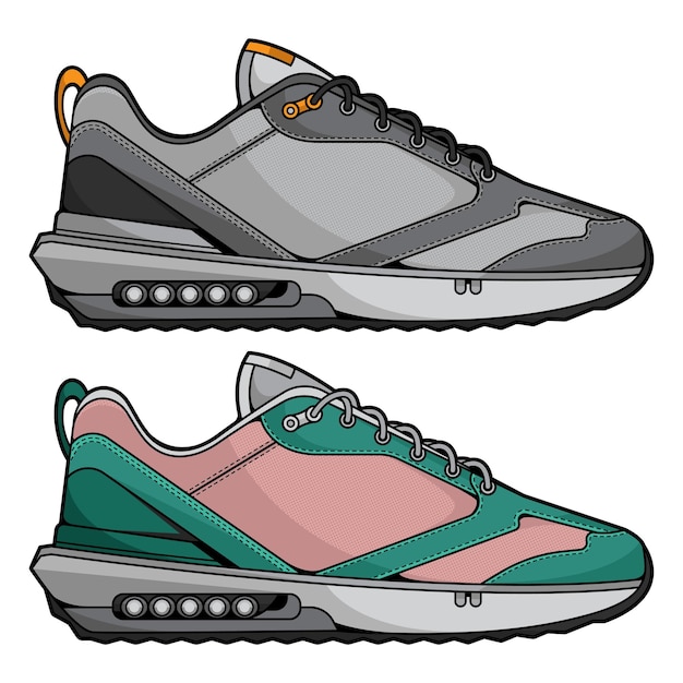 sneakers vector art