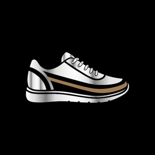 Sneakers Vector Illustration Isolated on black background sport shoes icon isolated on black back