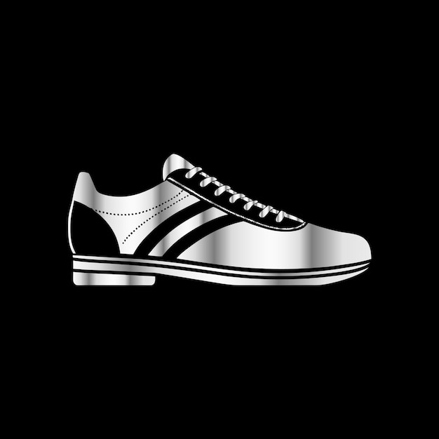 Sneakers Vector Illustration Isolated on black background sport shoes icon isolated on black back