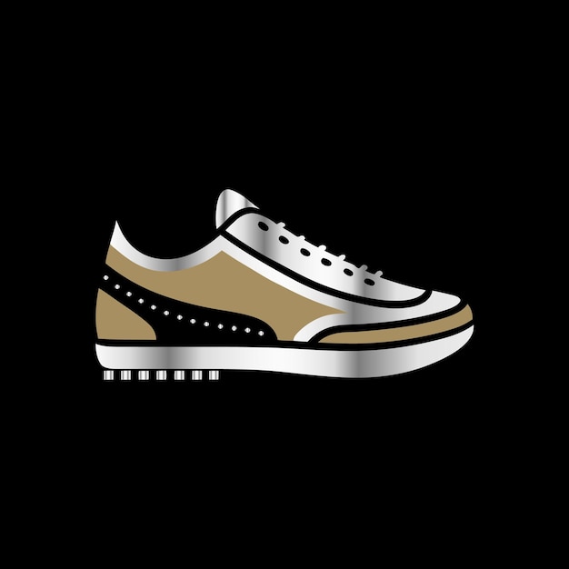 Vector sneakers vector illustration isolated on black background sport shoes icon isolated on black back