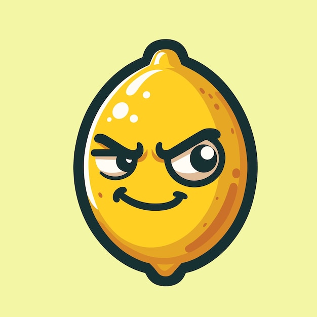 Sneaky Lemon Clipart illustration Vector