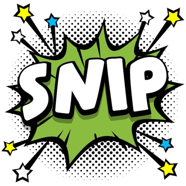 Snip Pop art comic speech bubbles book sound effects