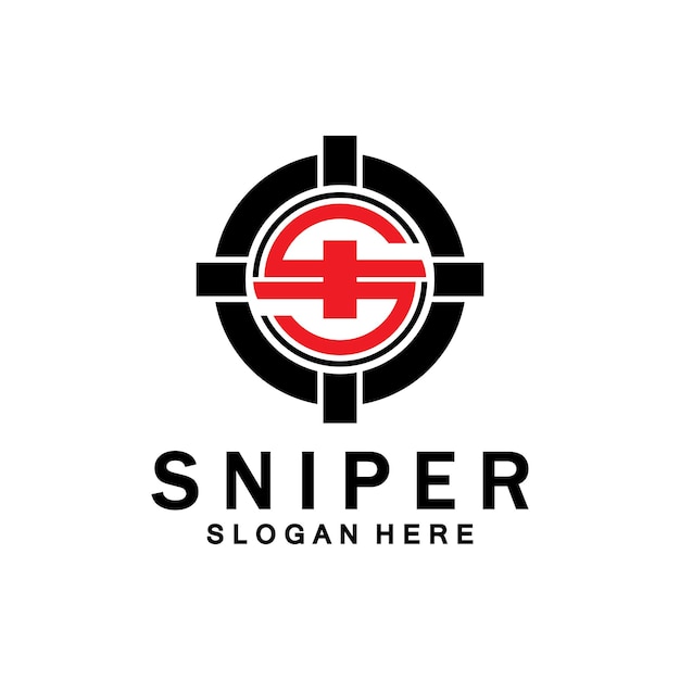 Sniper Aim Target Vector Logo Initial S Target Logo Vector