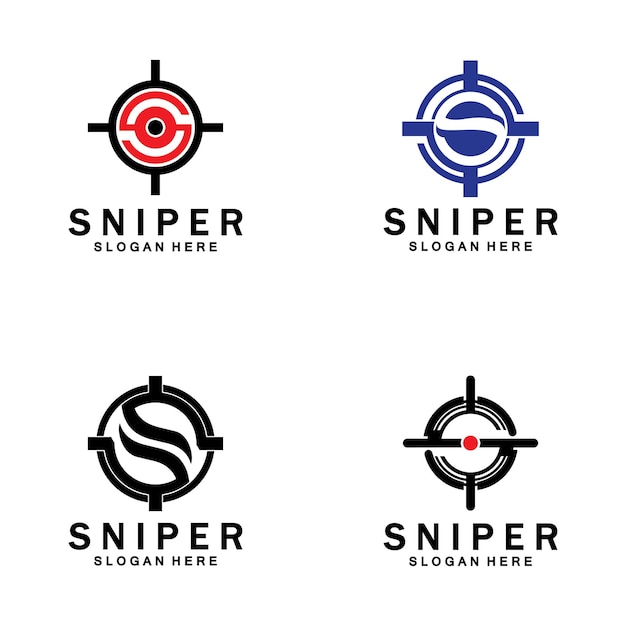 Sniper Aim Target Vector Logo Initial S Target Logo Vector