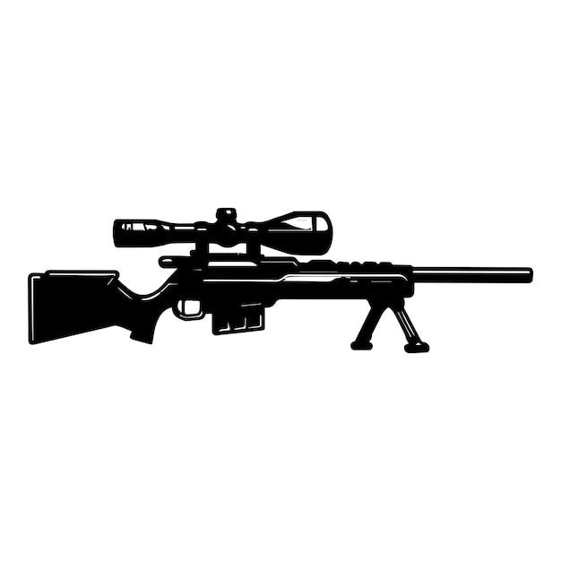 sniper rifle icon logo vector design