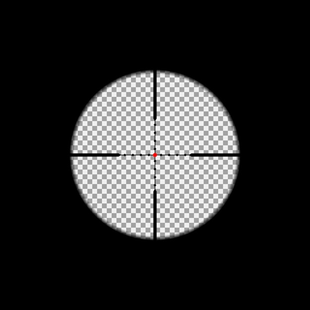 Sniper scope overlay on the transparent background.