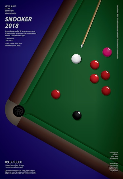 Vector snooker championship poster 