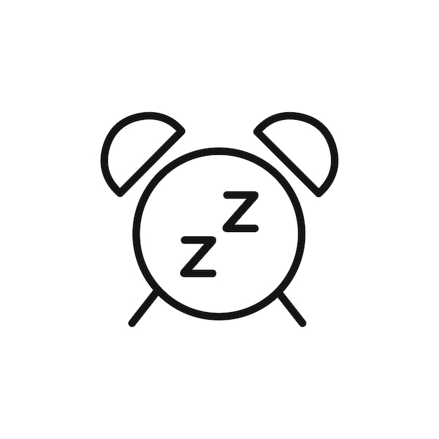 Vector snooze icon isolated on white background