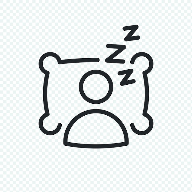 Vector snoring vector icon person catching some zzzs sleep icon