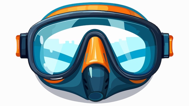 Vector snorkel mask design flat vector isolated on white background