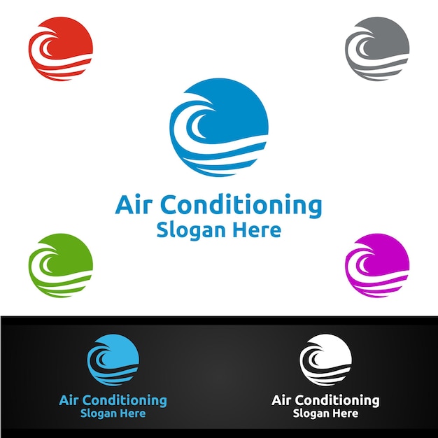 Snow Air Conditioning and Heating Services Logo Design