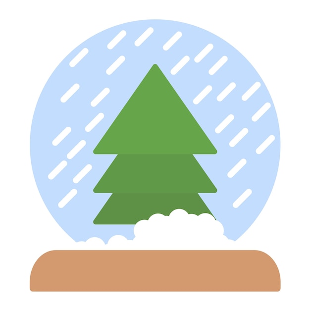 Snow Ball Flat Illustration