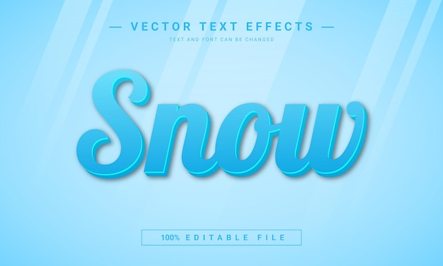 Snow editable text effect