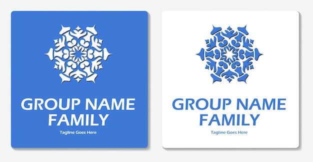 Snow Flower Winter Simple Logo Vector Flat Design