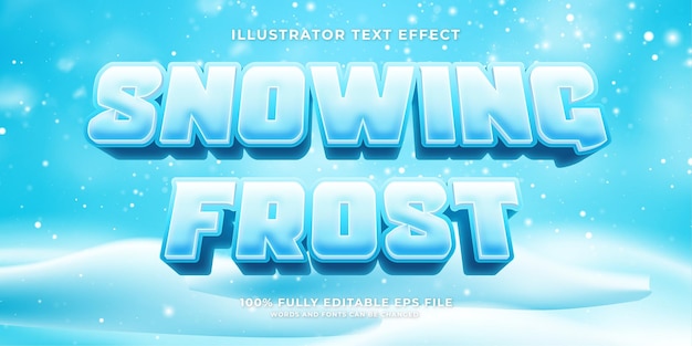 Snow Frozen Ice Block Editable 3D Text Effect