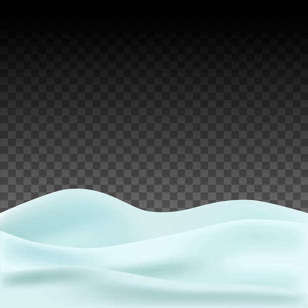 Snow landscape on gradient background