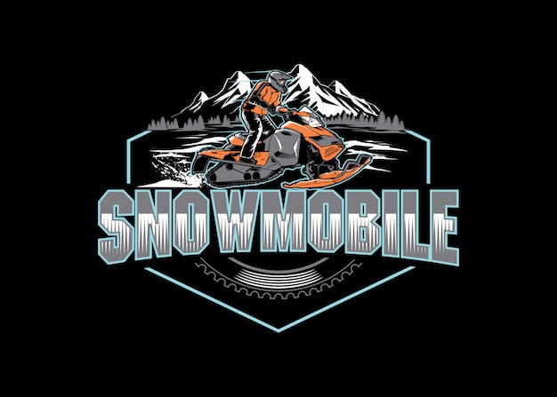 Snow mobile sport logo