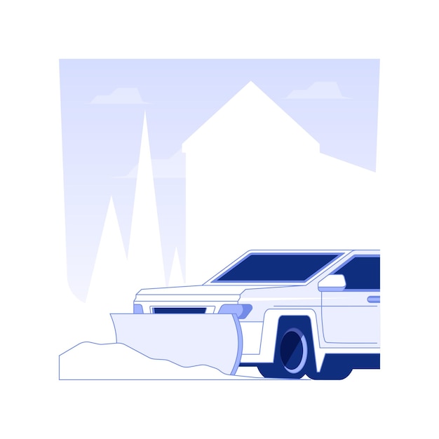 Snow removal service isolated concept vector illustration