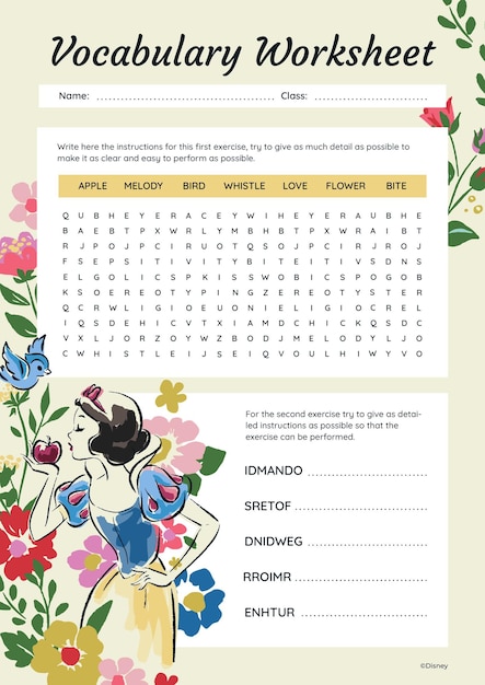 Snow White and the Seven Dwarfs Worksheet