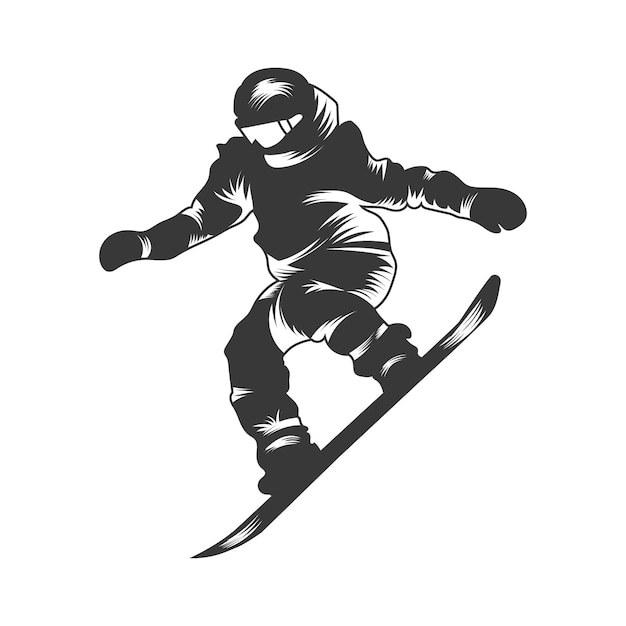 Snowboarding man vector design