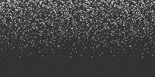 Snowfall isolated on transparent background. F