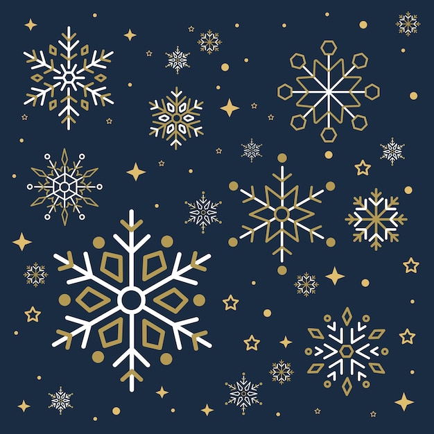 Snowflake Christmas design background vector illustration