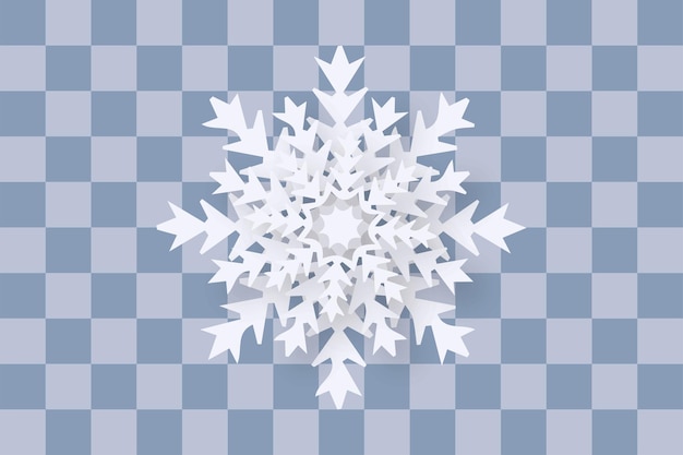 Snowflake collection Vector illustration Merry Christmas 3D snowflakes with a shadow