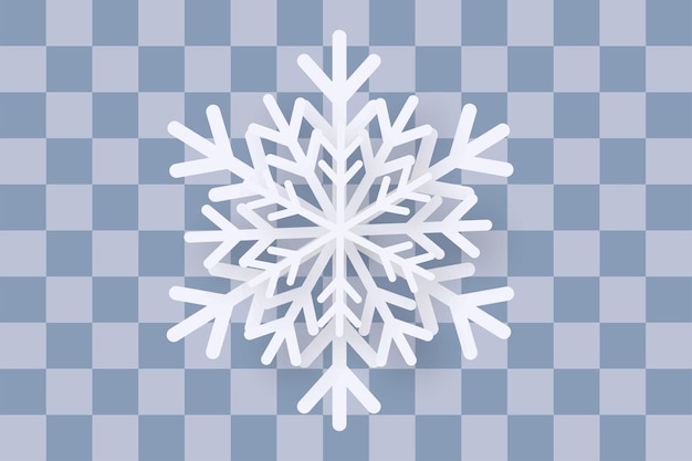 Snowflake collection Vector illustration Merry Christmas 3D snowflakes with a shadow