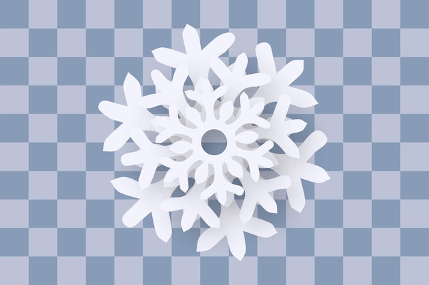 Snowflake collection Vector illustration Merry Christmas 3D snowflakes with a shadow