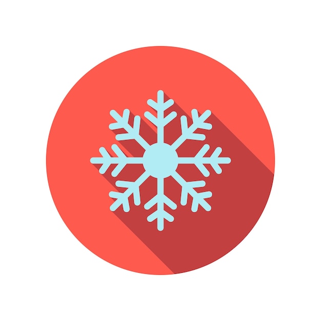 Snowflake flat icon on a white background