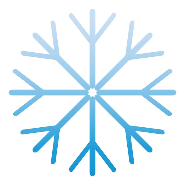 Snowflake Icon Blue Ice Crystal Winter Symbol Christmas Logo Xmas Sign