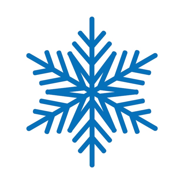 Snowflake icon isolated on white background Vector flat illustration